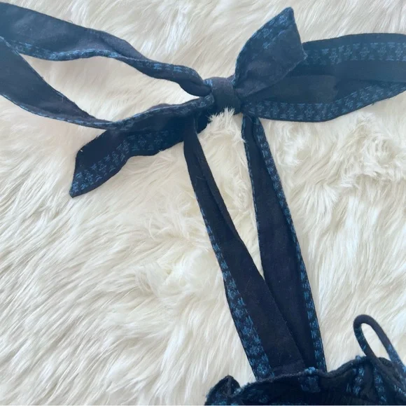 Free People Smocked Lace-Up Cropped Tank - Picture 4 of 8